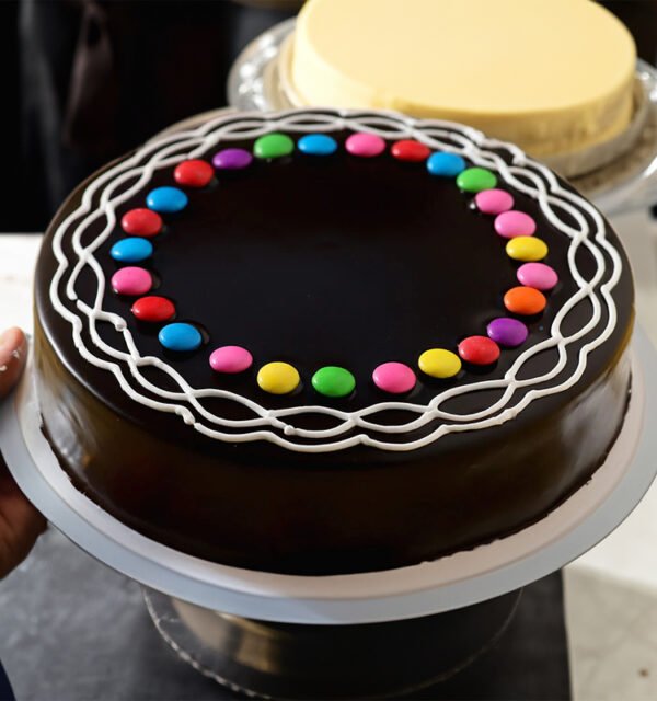 Gems Decorated Chocolate Cake 1KG - Image 2