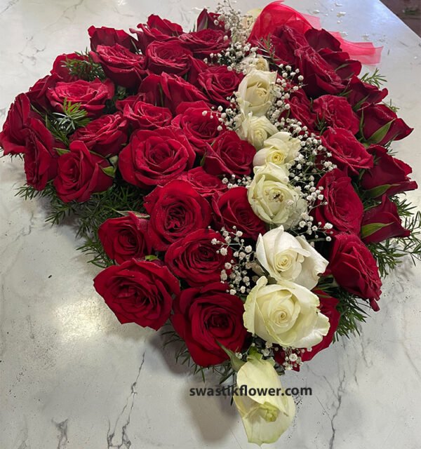 Heart Shape Roses Arrangement - Image 3