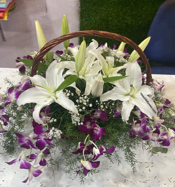 Lillie's & Orchids Basket Arrangement - Image 2