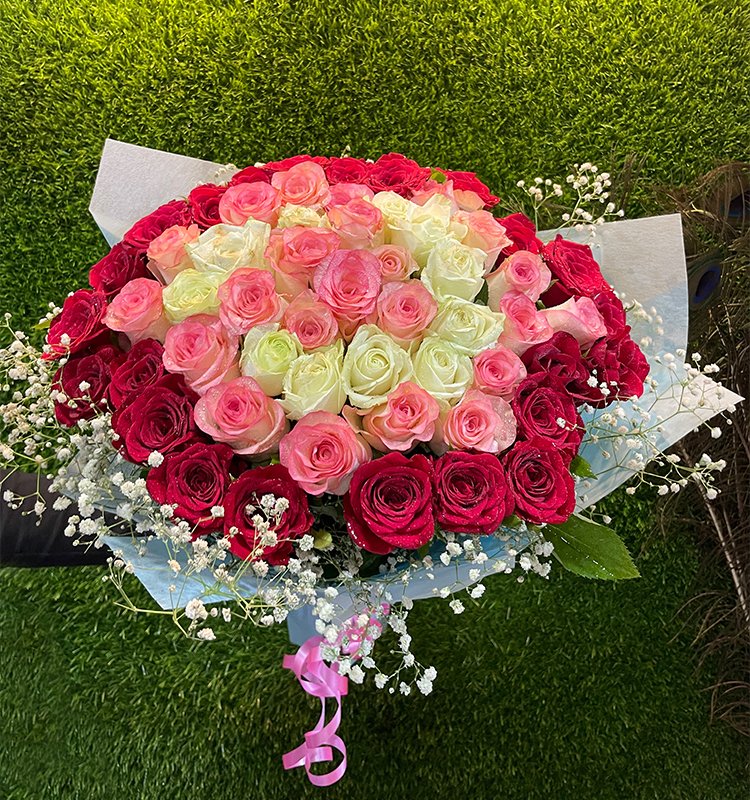 Mix 50 Roses Bouquet