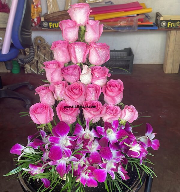 Roses & Orchids Basket