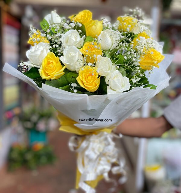 Yellow & White Flowers Bunch