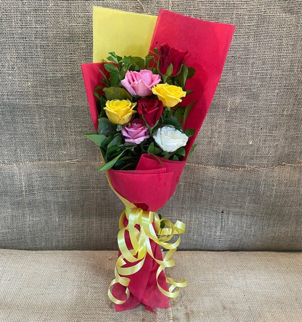 7 Mix Roses Bouquet - Image 2