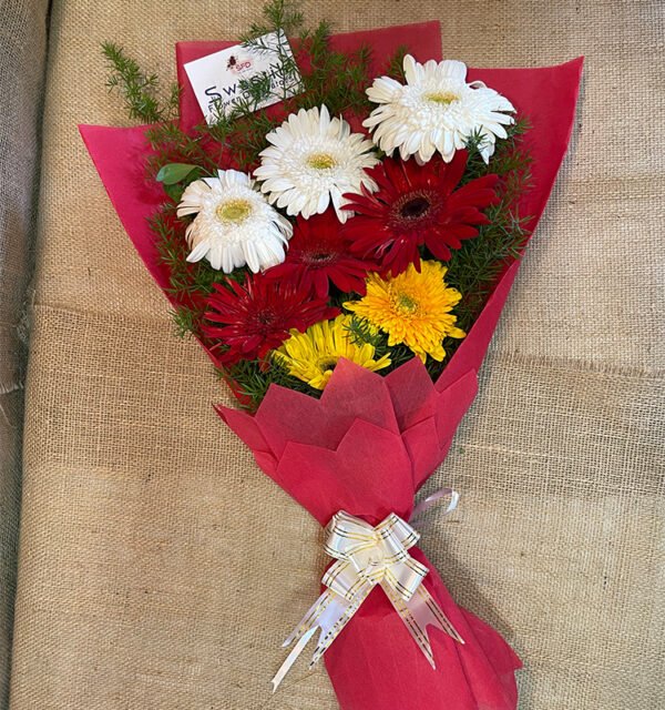 8 Colour Full Zerbera Bouquets - Image 2