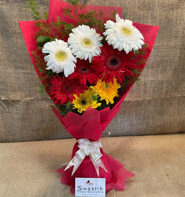 8 Colour Full Zerbera Bouquets - Image 6