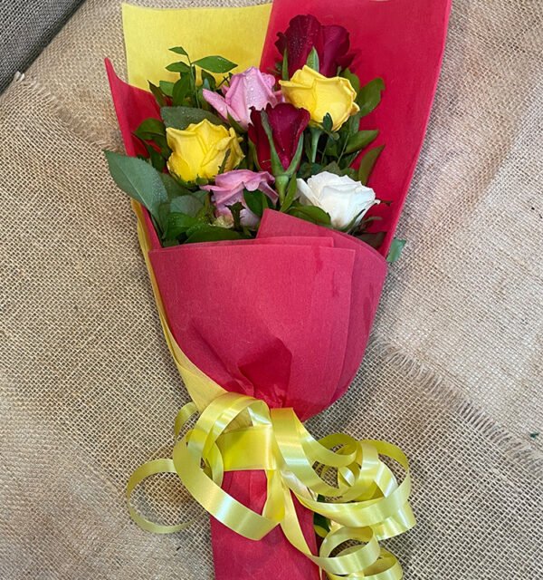 Colourful roses bouquet