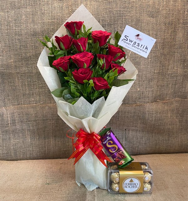 Red Rose with Chocolates