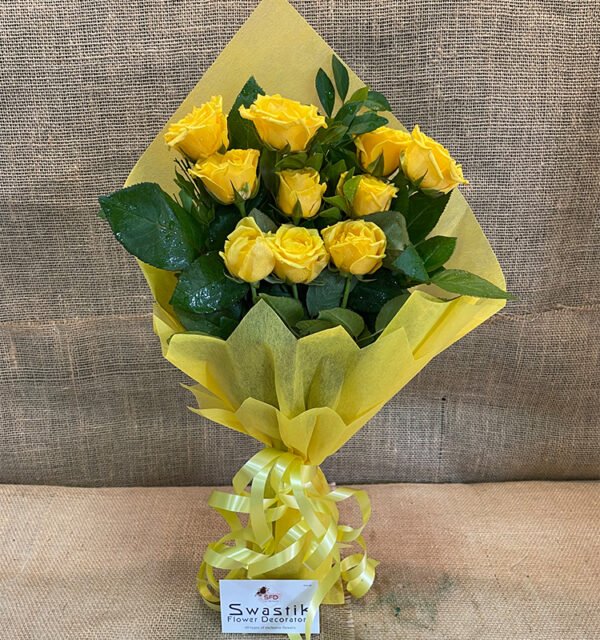 Sun Shining Yellow Roses bouquet