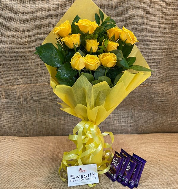 Yellow Roses & Dairy Milk - Image 2