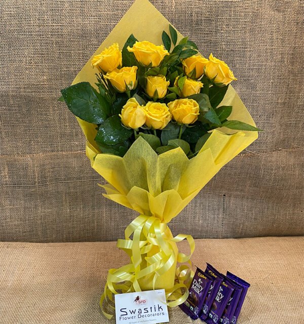 Yellow Roses & Dairy Milk - Image 3