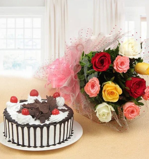 Mix Roses with Black Forest Cake