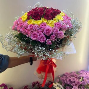 101 Mix Roses Bunch